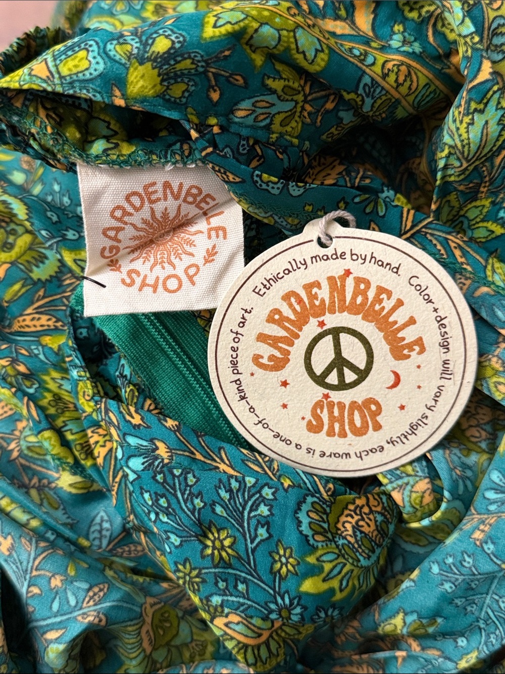 Gardenbelle Shop Size XS Hippie Bohemian Floral Wide Leg Multi Jumpsuit NWT Rare - Picture 6 of 16